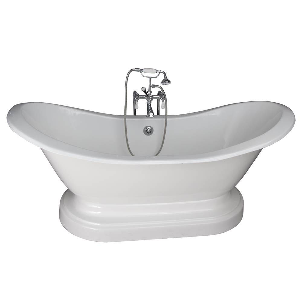 Barclay - Tub Kit 71'' CI Dbl Slipper, Filler, Supplies, Drain-Chrome - Polished Chrome