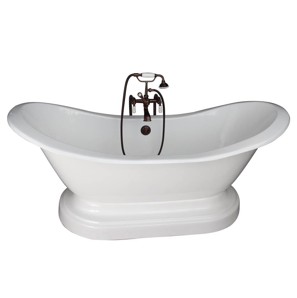 Barclay - Tub Kit 71'' CI Dbl Slipper, Filler, Supplies, Drain-ORB - Oil Rubbed Bronze