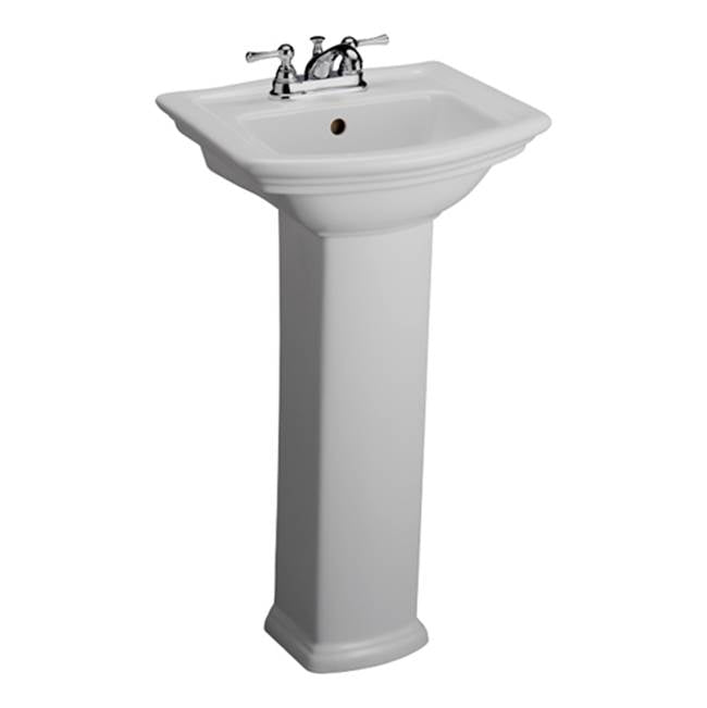 Barclay - Washington 460 Pedestal Lavatory, One-Hole, White - White