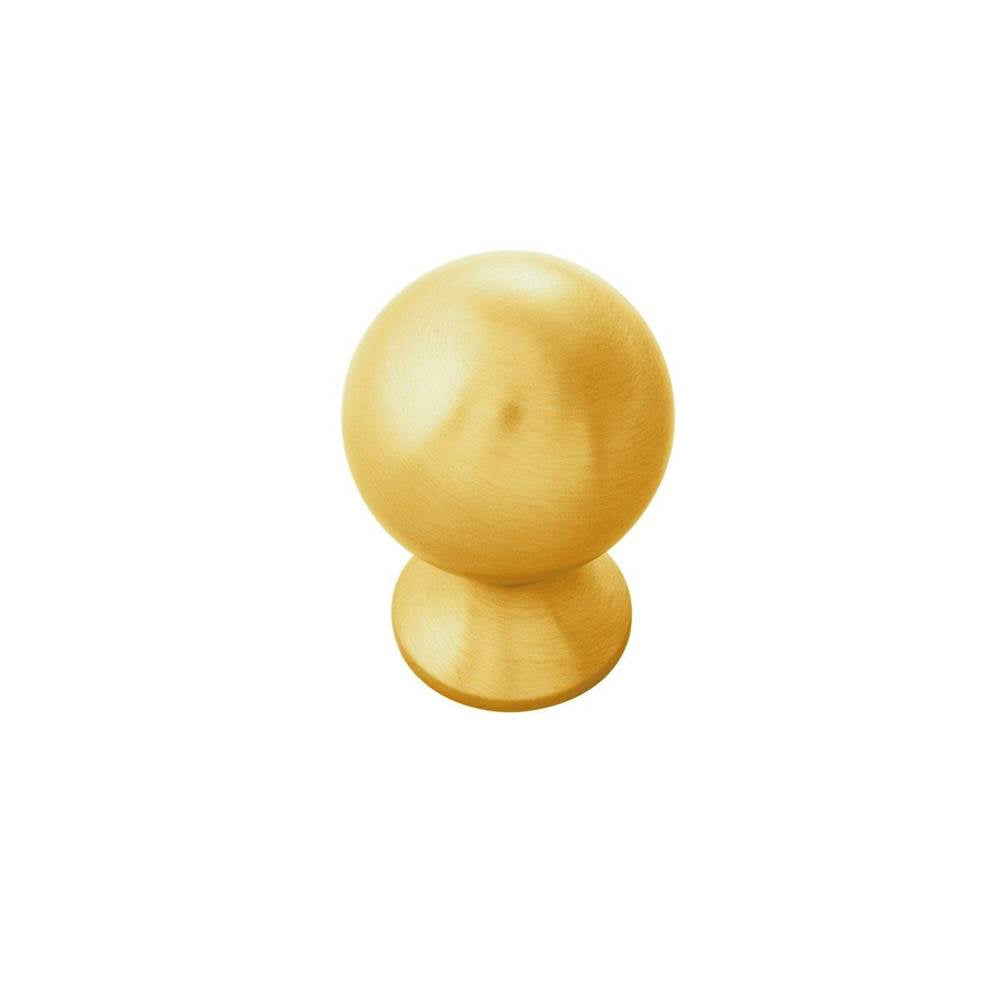 Belwith Keeler - Knob 1 Inch Diameter - Brushed Golden Brass