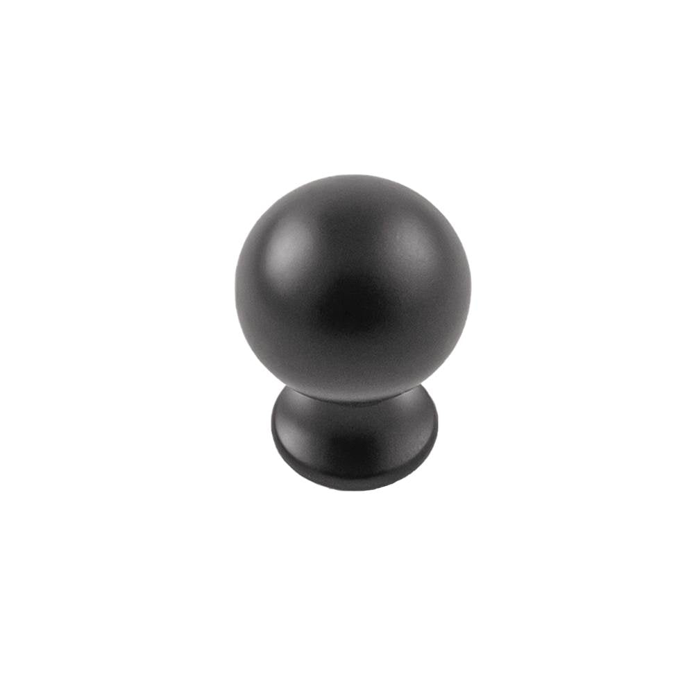 Belwith Keeler - Fuller Collection Knob 1 Inch Diameter Matte Black Finish - Matte Black