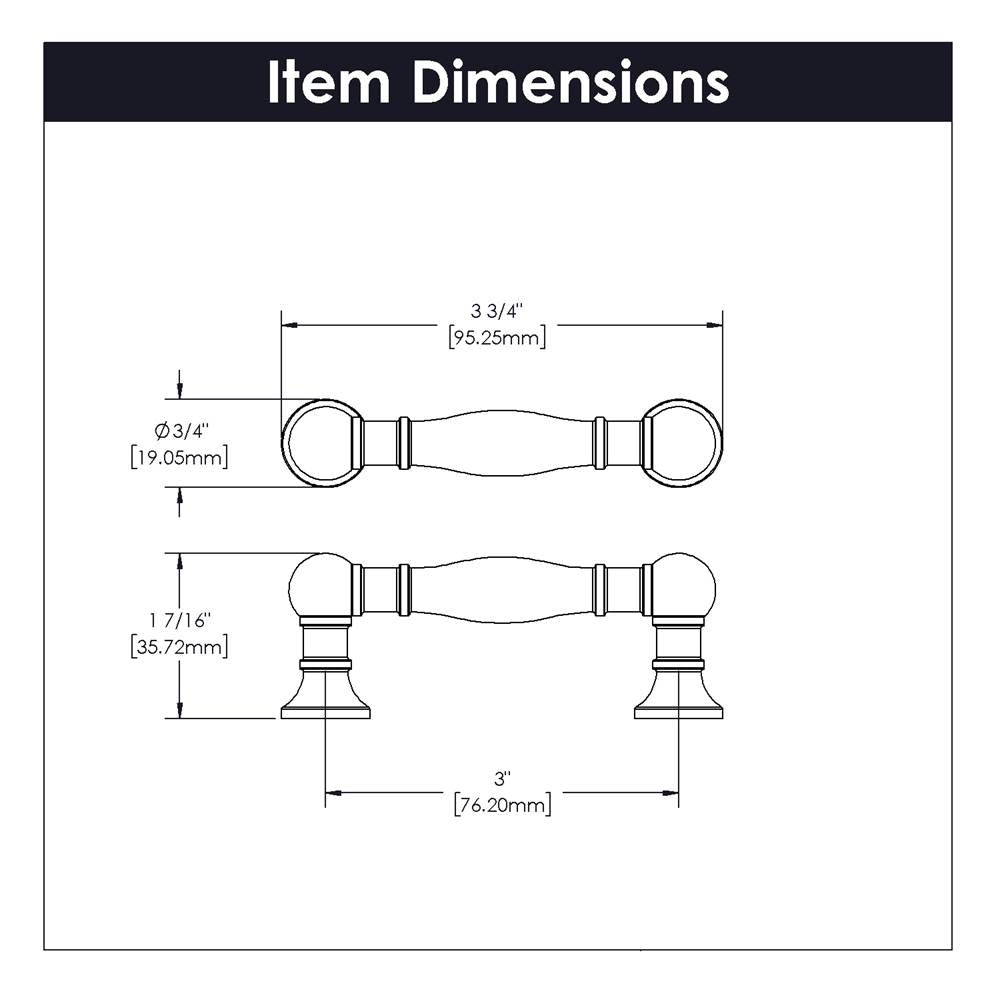 Pull 3 Inch Center to Center