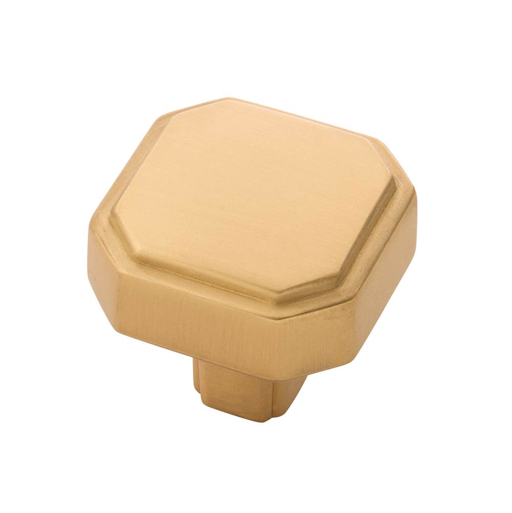 Belwith Keeler - Knob 1-5/16 Inch x 1-5/16 Inch - Brushed Golden Brass
