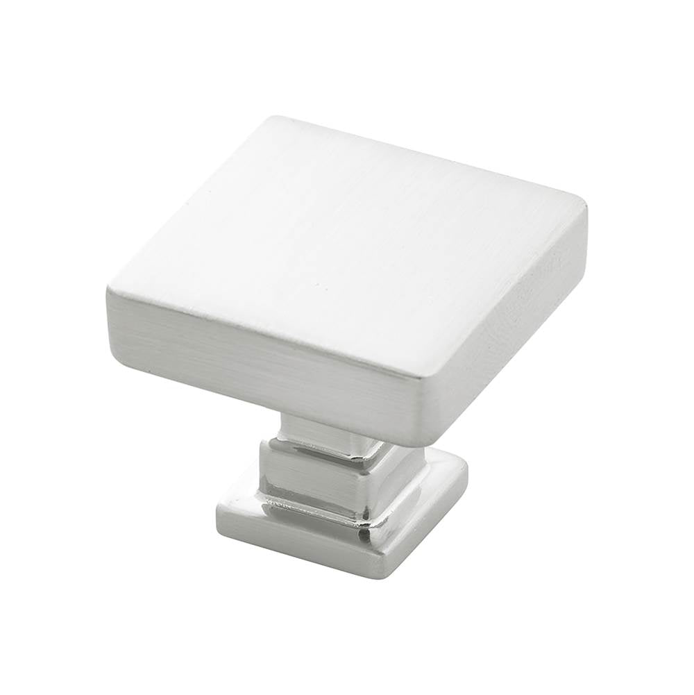 Belwith Keeler - Brighton Collection Knob 1-1/4 Inch Square Satin Nickel Finish - Satin Nickel