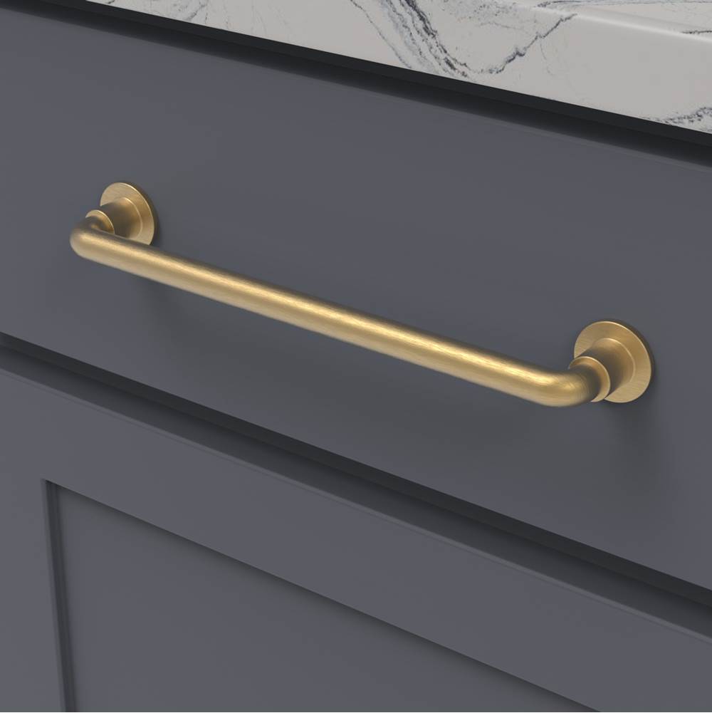 Urbane Collection Pull 8-13/16 Inch (224mm) Center to Center Brushed Golden Brass Finish