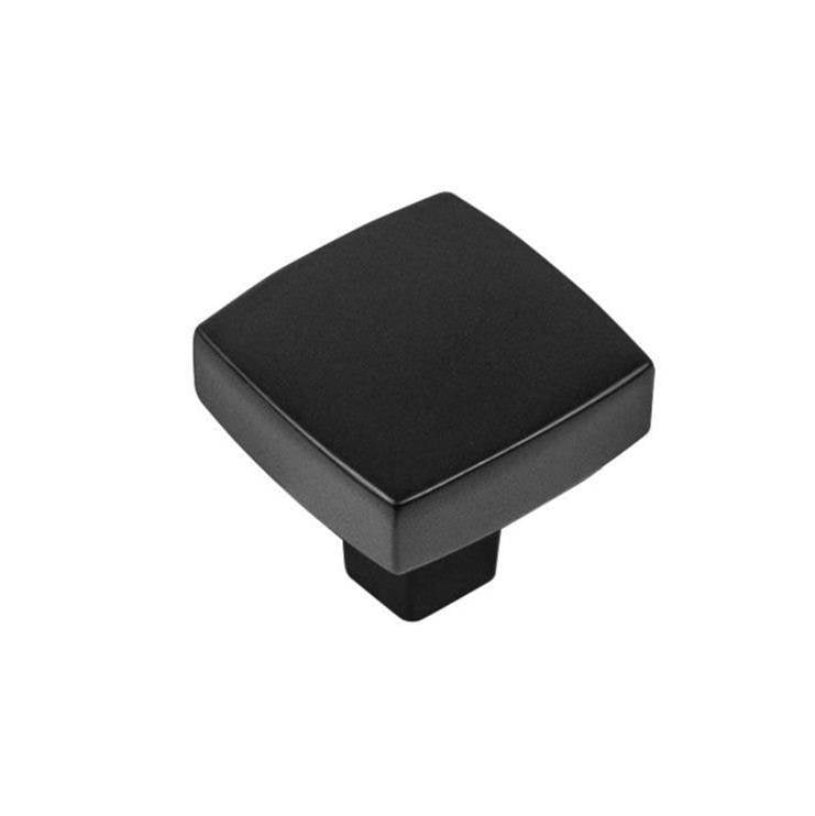 Belwith Keeler - Knob 1-1/4 Inch Square - Matte Black