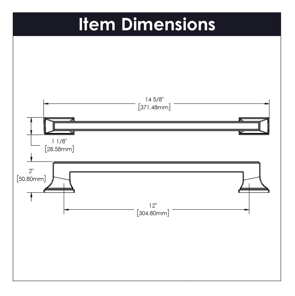 Appliance Pull 12 Inch Center to Center