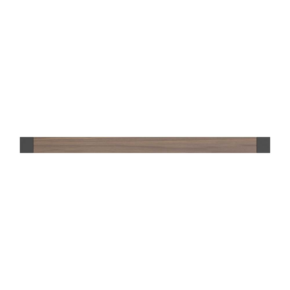 Fuse Collection Appliance Pull 18 Inch Center to Center Brushed Golden Brass with Walnut Finish