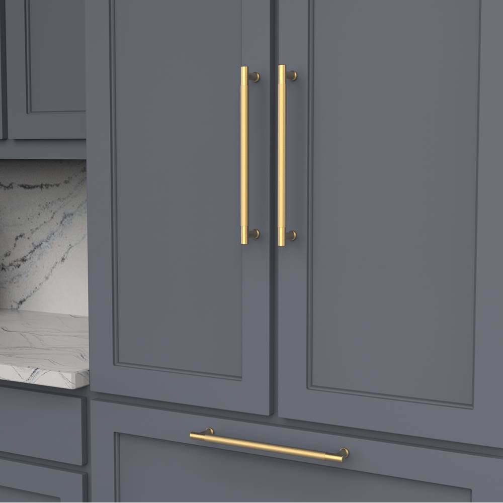 Verge Collection Appliance Pull 12 Inch Center to Center Brushed Golden Brass Finish