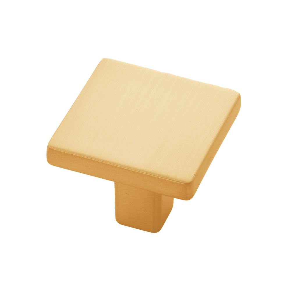Belwith Keeler - Knob 1-5/16 Inch Square - Brushed Golden Brass