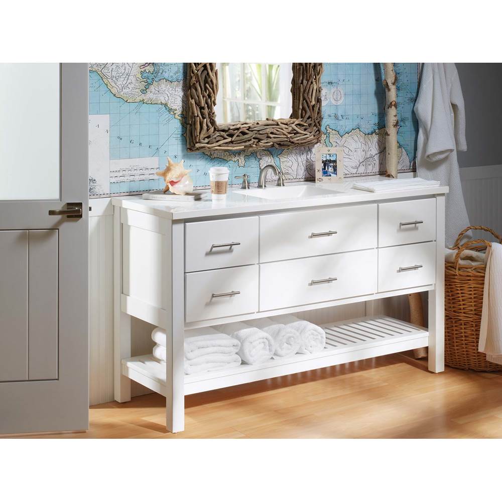 Bertch - 45'' 5 Drawer Vanity in White - White