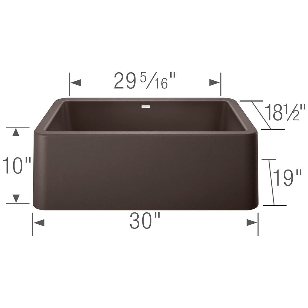 Ikon SILGRANIT 30'' Single Bowl Apron-Front Farmhouse Sink - Anthracite