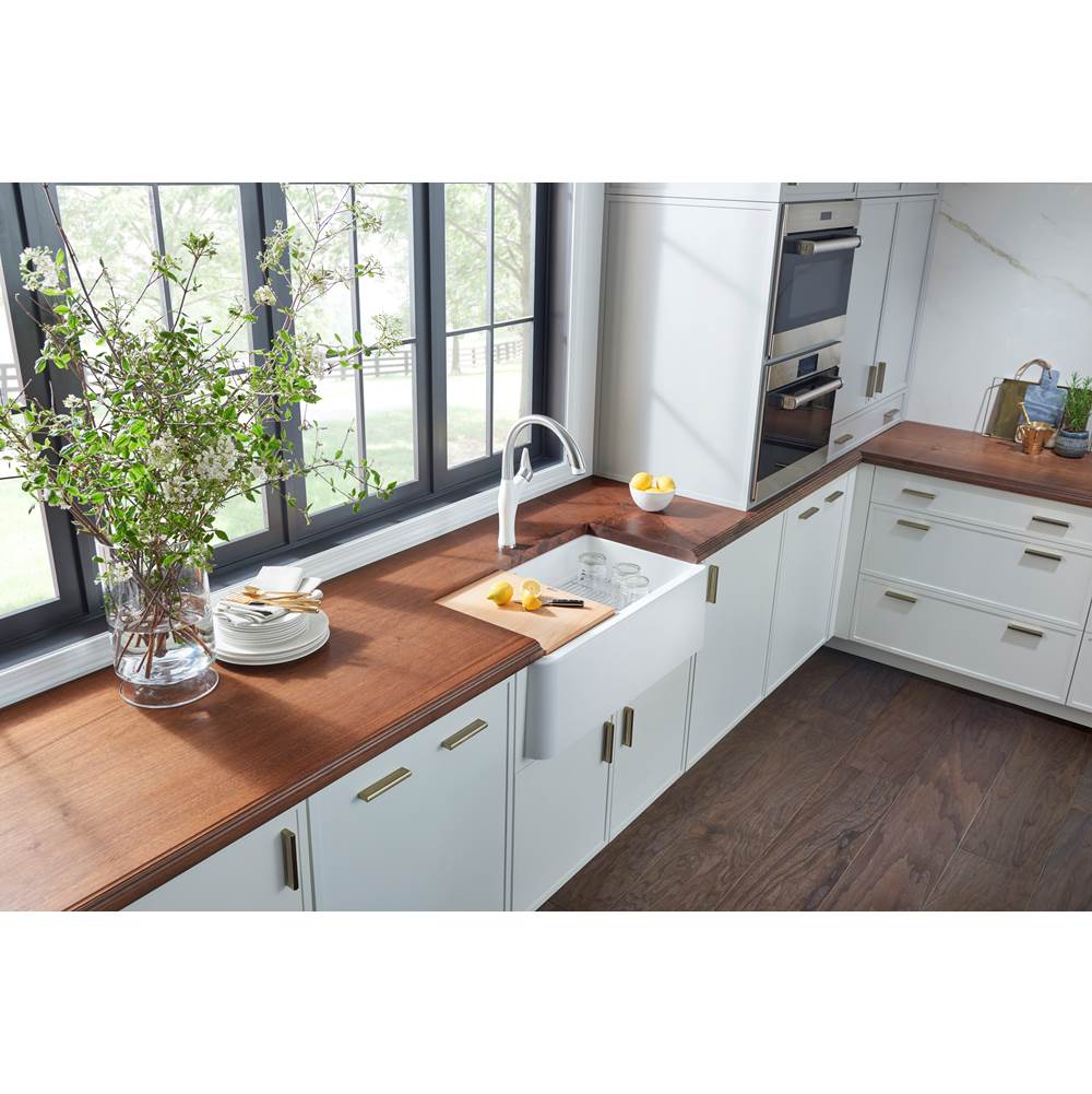 Ikon SILGRANIT 33'' Single Bowl Apron-Front Farmhouse Sink - Anthracite