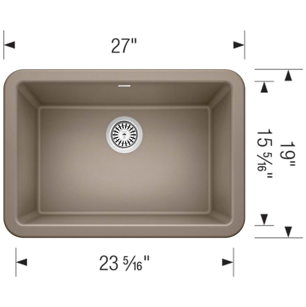 Ikon SILGRANIT 27'' Single Bowl Apron-Front Farmhouse Sink - Anthracite