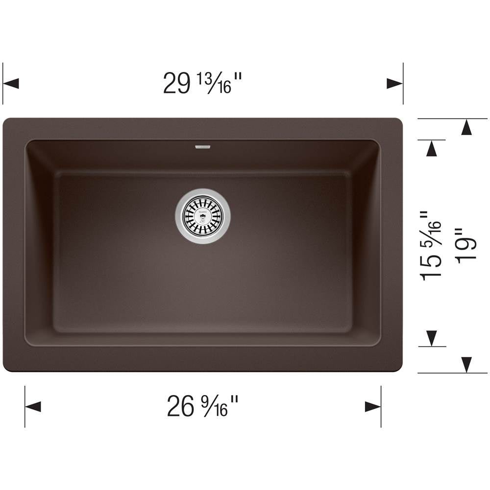 Vintera SILGRANIT 30'' Single Bowl Apron-Front Farmhouse Sink - Anthracite