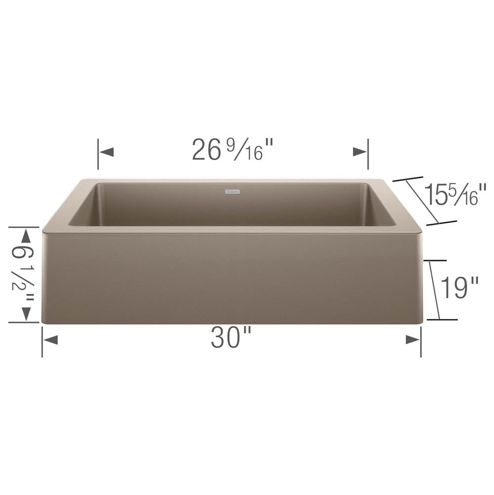Vintera SILGRANIT 30'' Single Bowl Apron-Front Farmhouse Sink - Anthracite