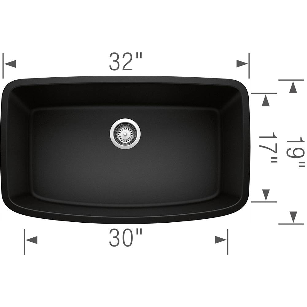 Valea SILGRANIT 32'' Super Single Undermount Kitchen Sink - Anthracite