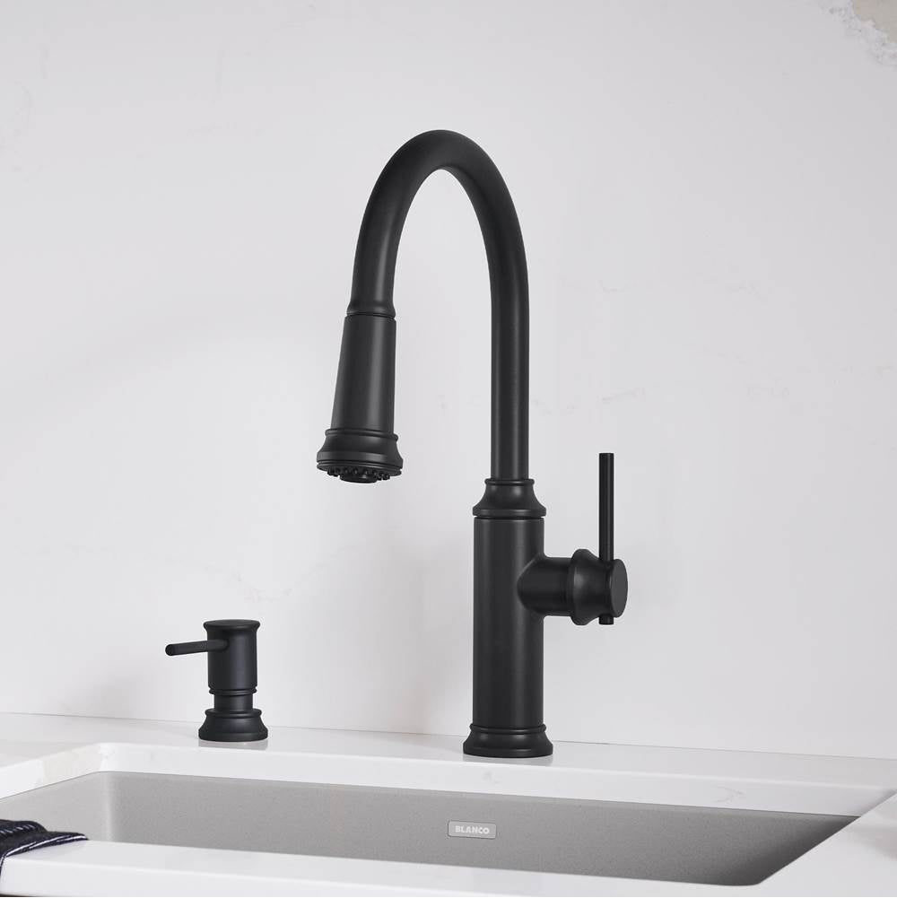 Empressa High Arc Pull-Down Dual-Spray Kitchen Faucet - PVD Steel
