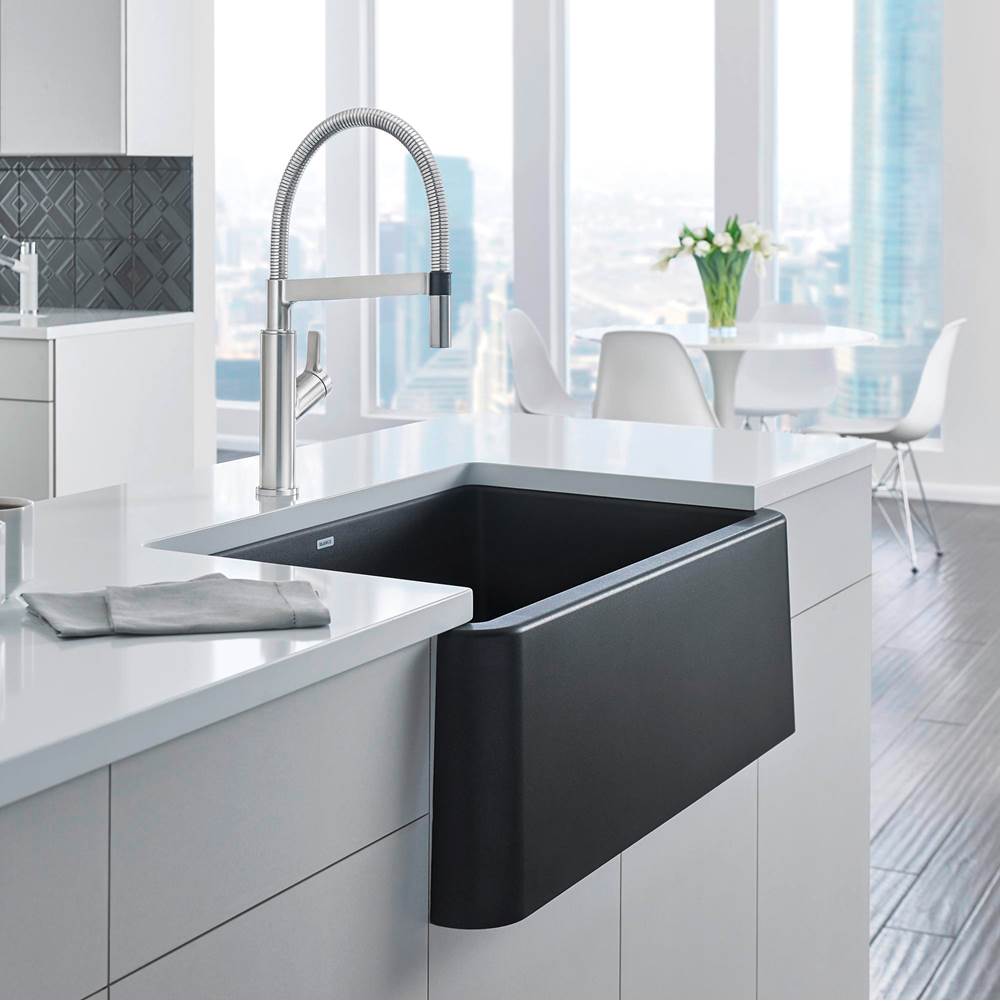 Ikon SILGRANIT 33'' Single Bowl Apron-Front Farmhouse Sink - Anthracite
