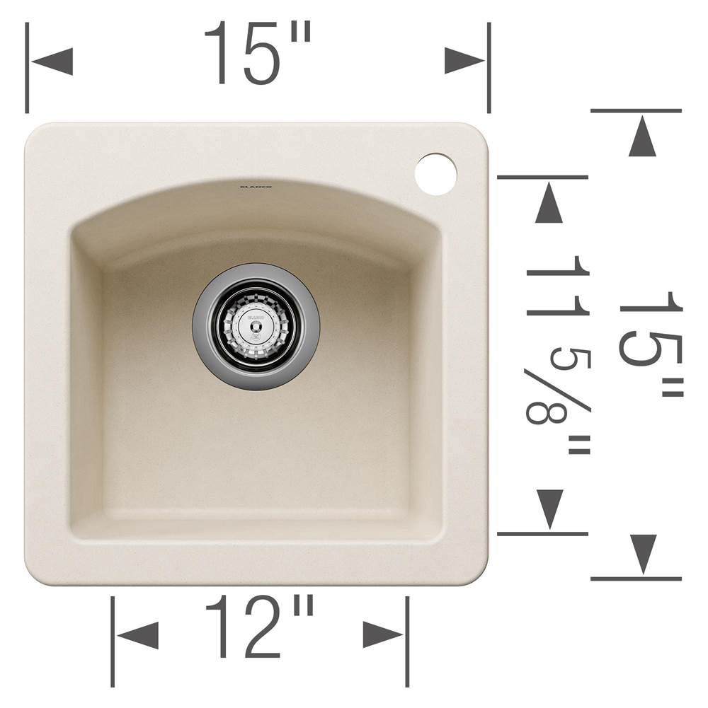 Diamond SILGRANIT 15'' Dual Mount Bar Sink - Cafe