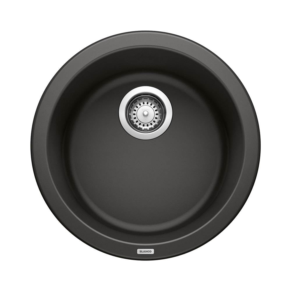 Blanco - Rondo SILGRANIT 18'' Dual Mount Bar Sink - Coal Black - Coal Black