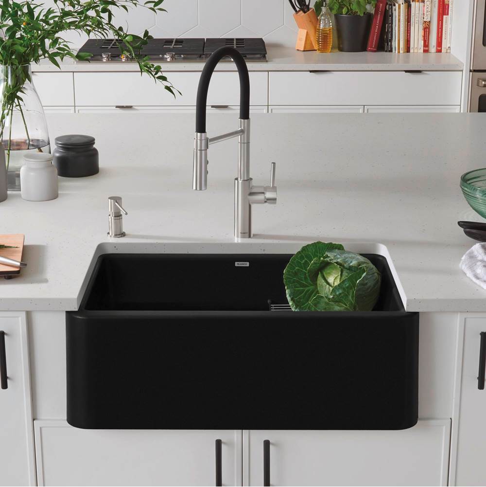 Ikon SILGRANIT 30'' Single Bowl Apron-Front Farmhouse Sink - Anthracite