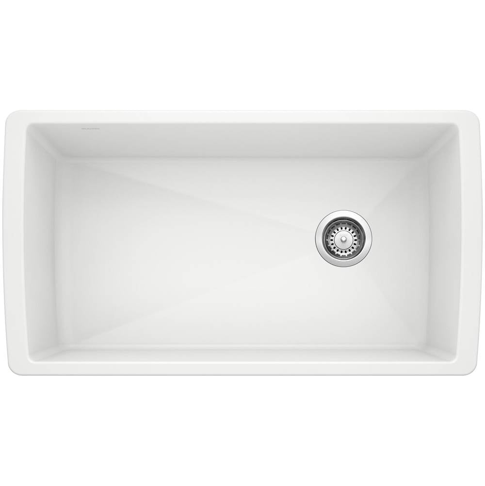 Blanco - Diamond SILGRANIT 33'' Super Single Undermount Kitchen Sink - White - White