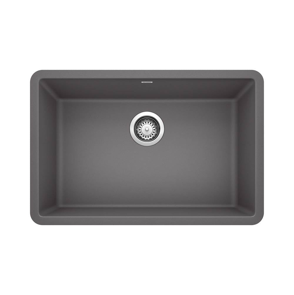 Blanco - Precis SILGRANIT 27'' Single Bowl Undermount Kitchen Sink - Cinder - Cinder