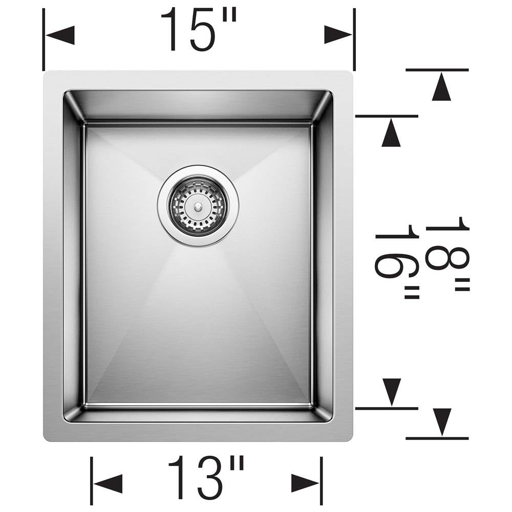 Precision R10 15'' Undermount Stainless Steel Bar Sink