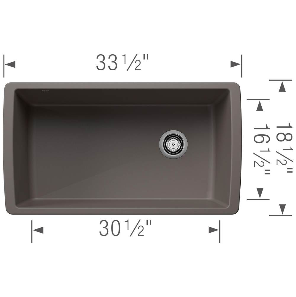 Diamond SILGRANIT 33'' Super Single Undermount Kitchen Sink - Soft White