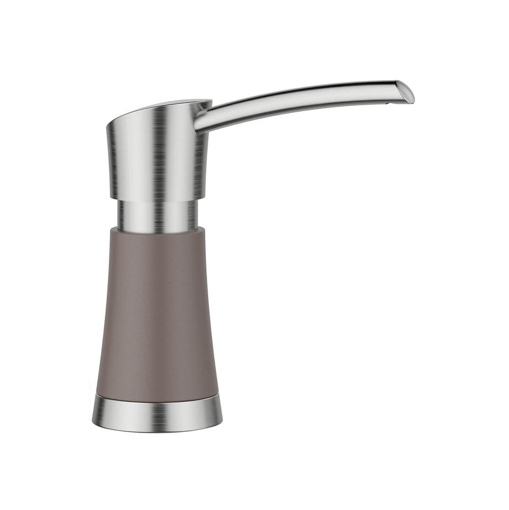 Blanco - Artona Soap Dispenser - PVD Steel/Volcano Gray - Pvd Steel With Volcano Gray