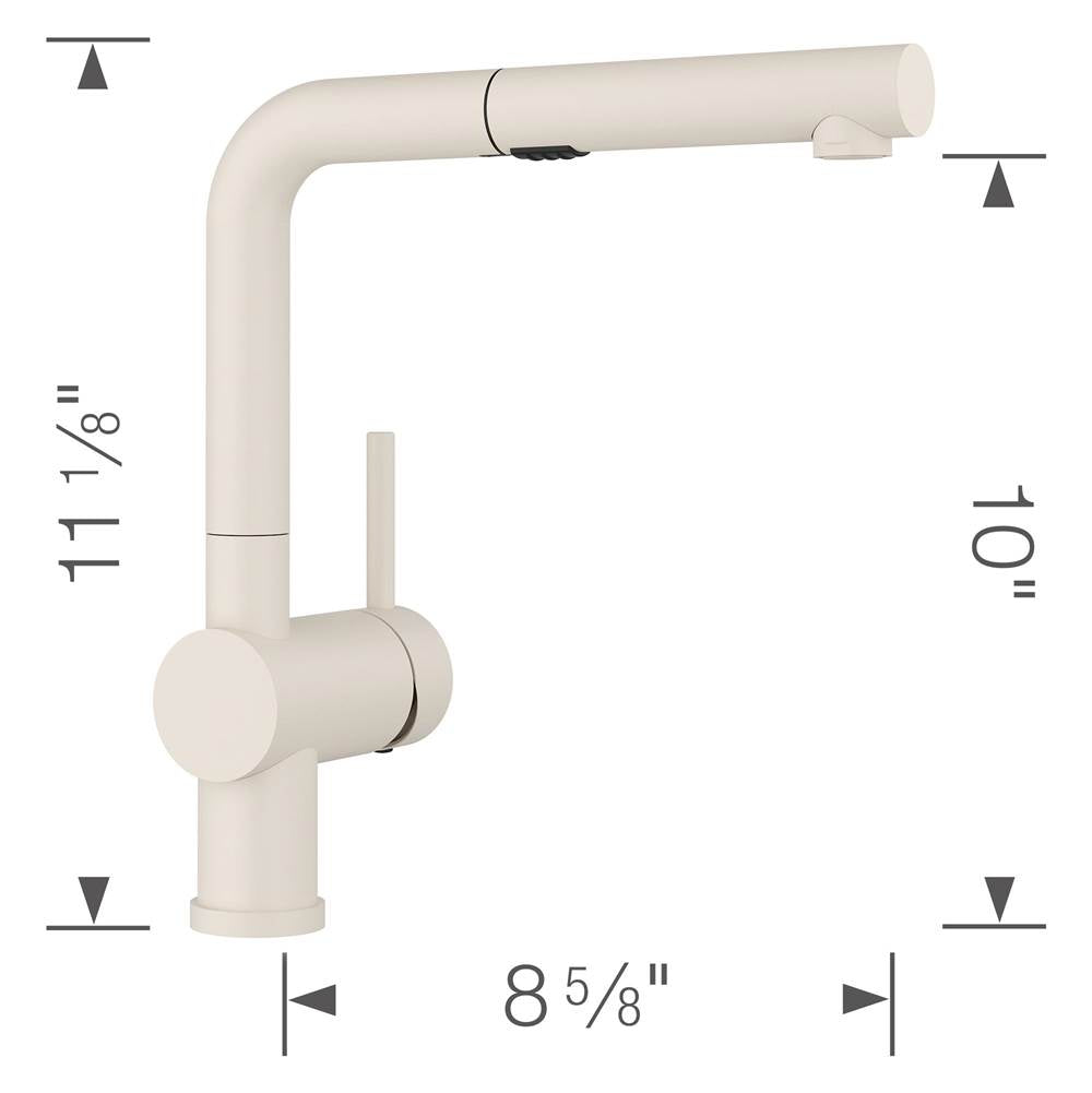 Linus Low Arc Pull-Out Dual-Spray Kitchen Faucet - Volcano Gray