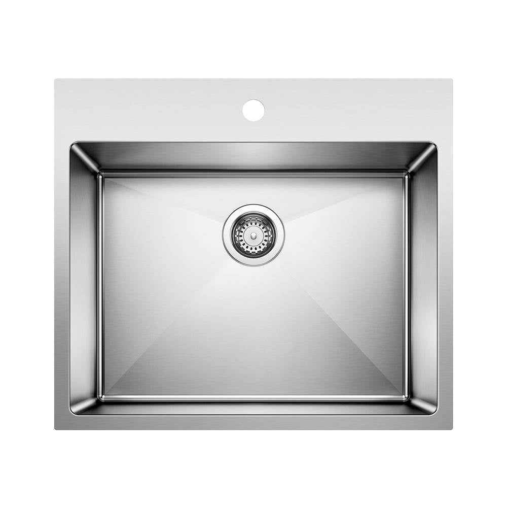 Blanco - Quatrus R15 25'' Single Bowl Dual Mount Stainless Steel Laundry Sink - Satin Polish