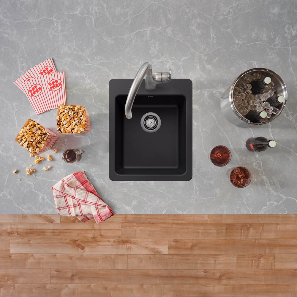 Liven SILGRANIT 17'' Dual Mount Bar Sink - Coal Black