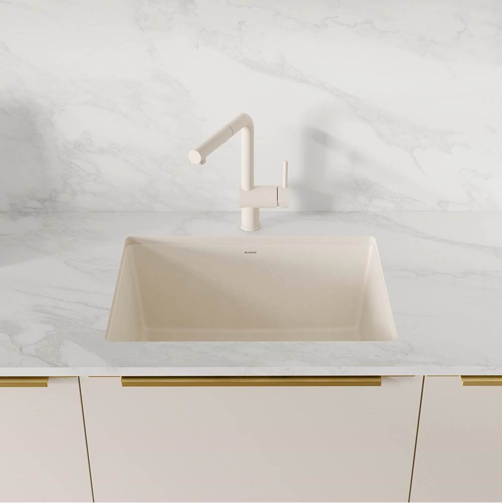 Precis SILGRANIT 24'' Single Bowl Undermount Kitchen Sink - Soft White