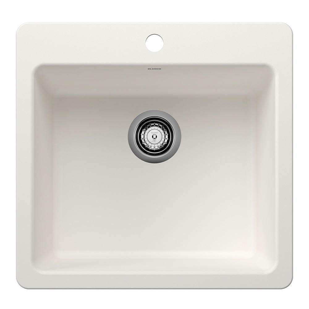 Blanco - Liven SILGRANIT 21'' Single Bowl Dual Mount Kitchen Sink - White - White