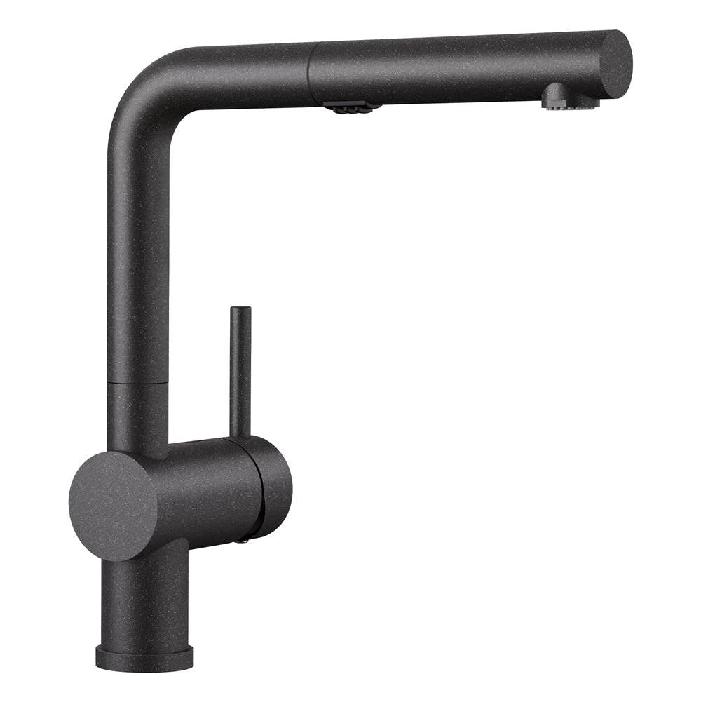 Blanco - Linus Low Arc Pull-Out Dual-Spray Kitchen Faucet - Anthracite - Anthracite