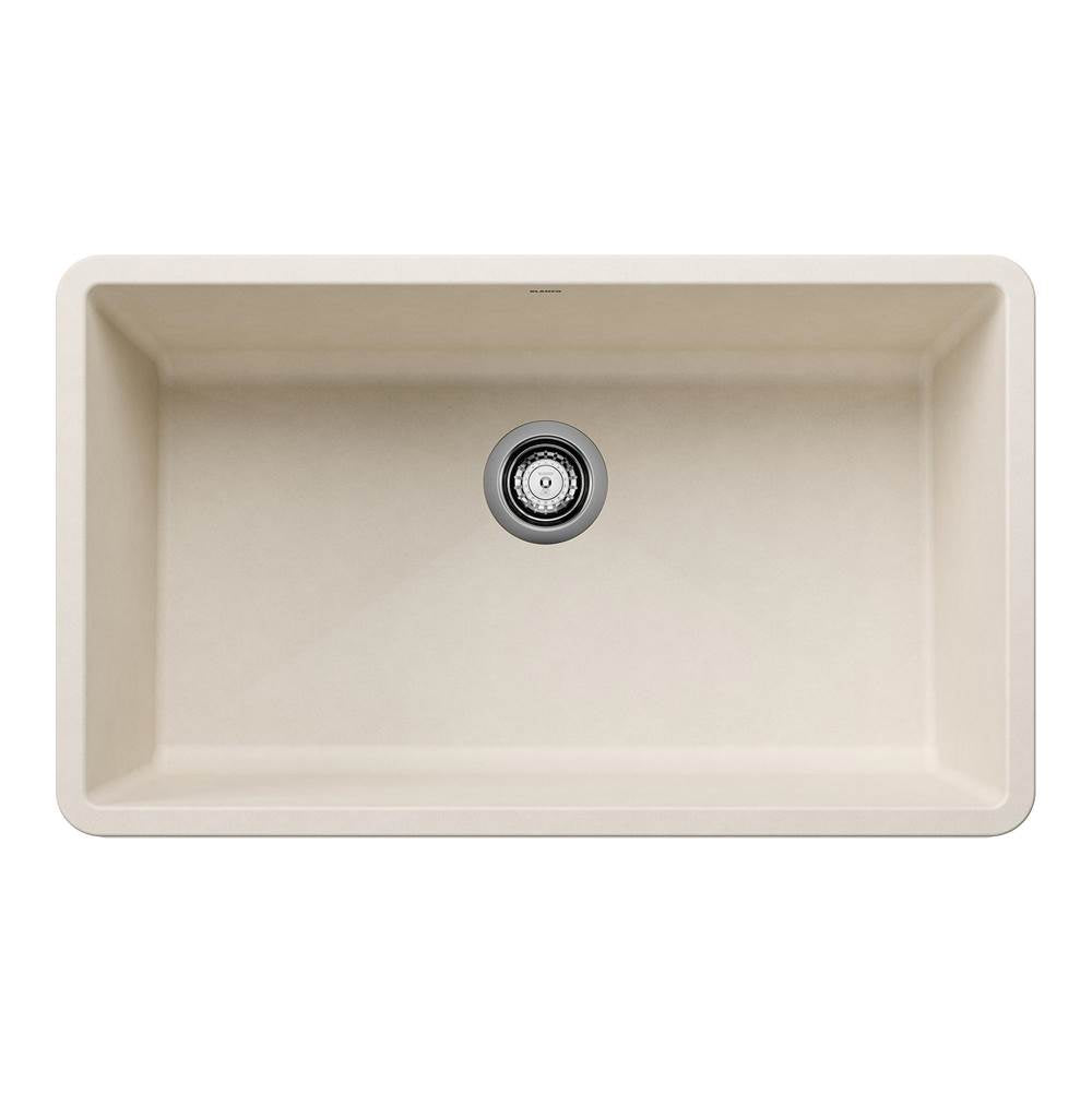 Blanco - Precis SILGRANIT 32'' Super Single Undermount Kitchen Sink - Soft White - Soft White