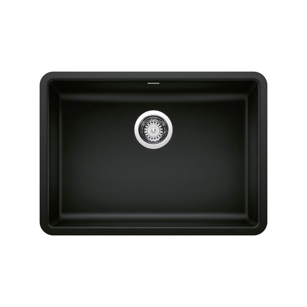 Blanco - Precis SILGRANIT 25'' ADA Single Bowl Undermount Kitchen Sink - Coal Black - Coal Black