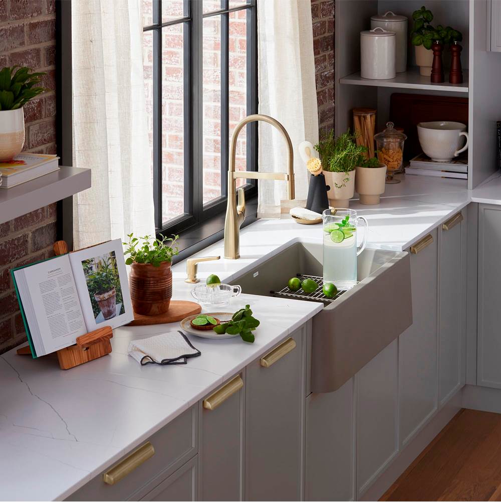 Ikon SILGRANIT 33'' Single Bowl Apron-Front Farmhouse Sink - Soft White