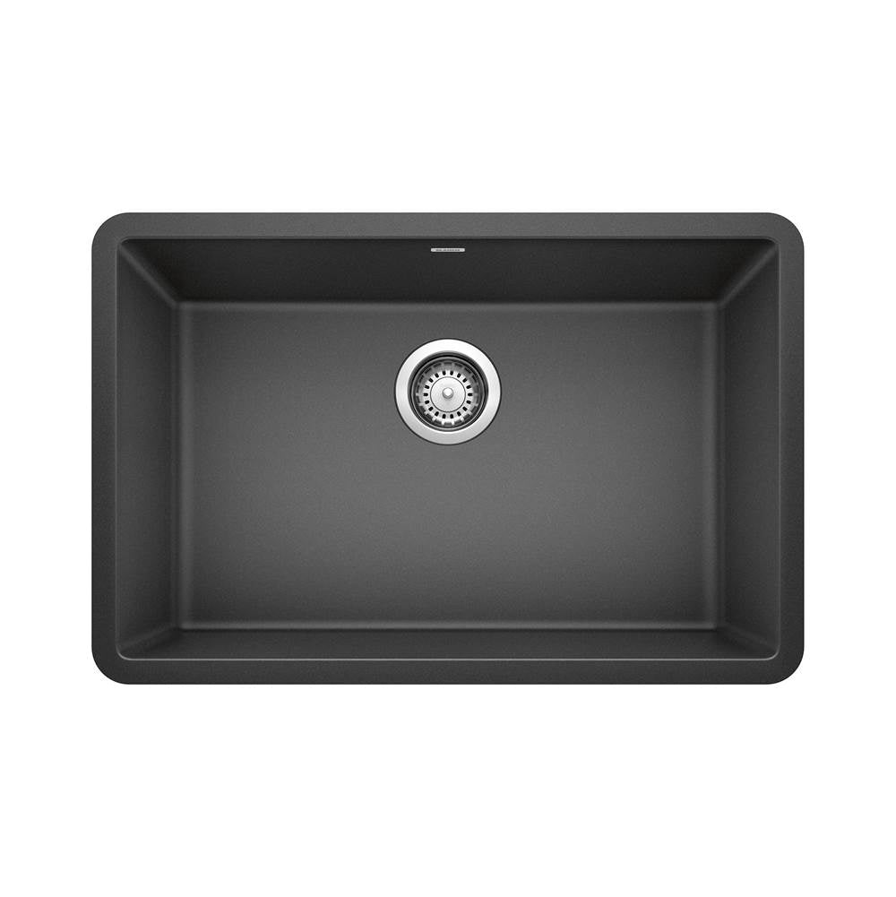 Blanco - Precis SILGRANIT 27'' Single Bowl Undermount Kitchen Sink - Anthracite - Anthracite