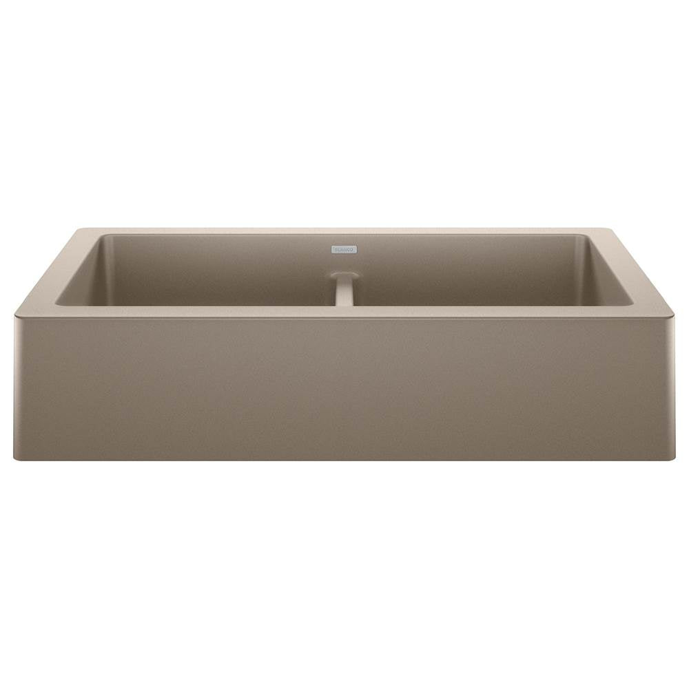Blanco - Vintera SILGRANIT 33'' Double Bowl Apron-Front Farmhouse Sink - Truffle - Truffle