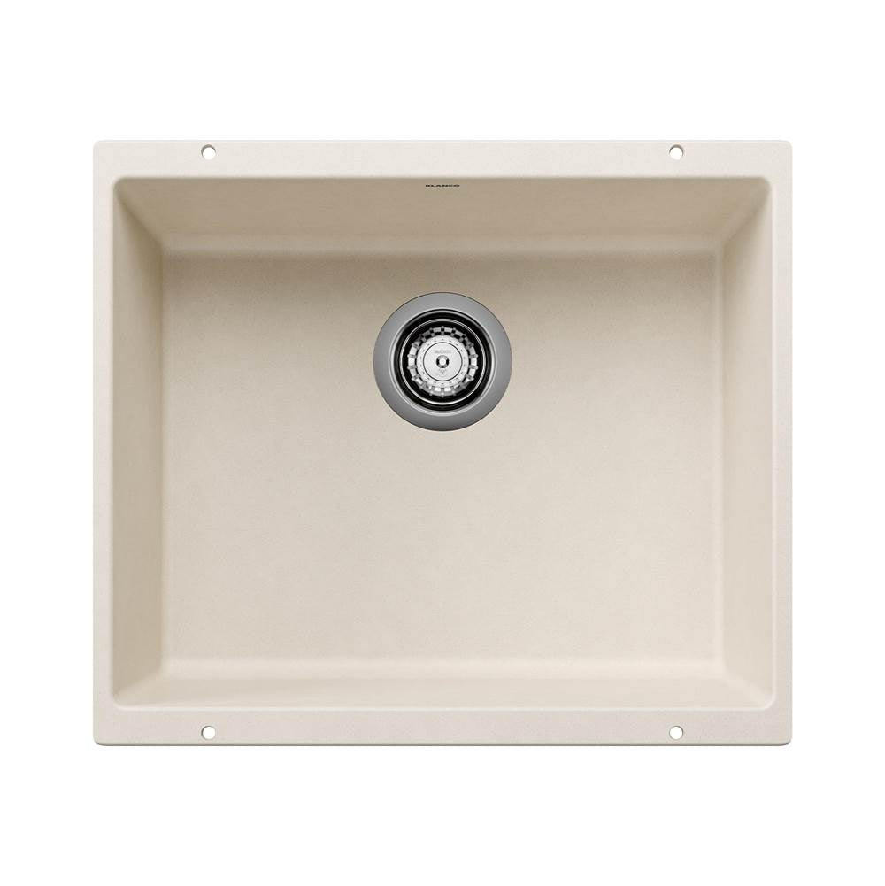 Blanco - Precis SILGRANIT 21'' Single Bowl Undermount Kitchen Sink - Soft White - Soft White