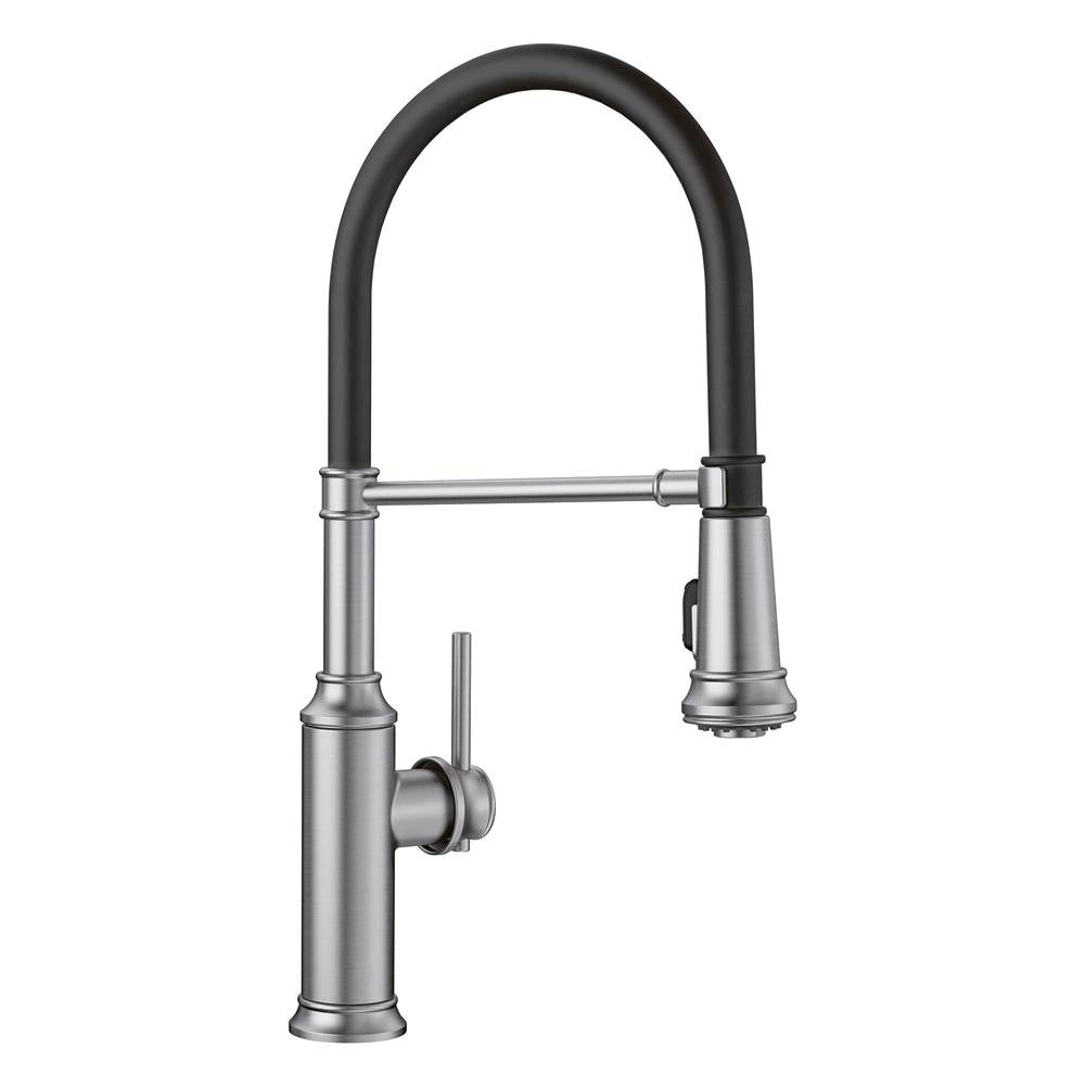 Blanco - Empressa Semi-Pro Pull-Down Dual-Spray Kitchen Faucet - PVD Steel - PVD Steel