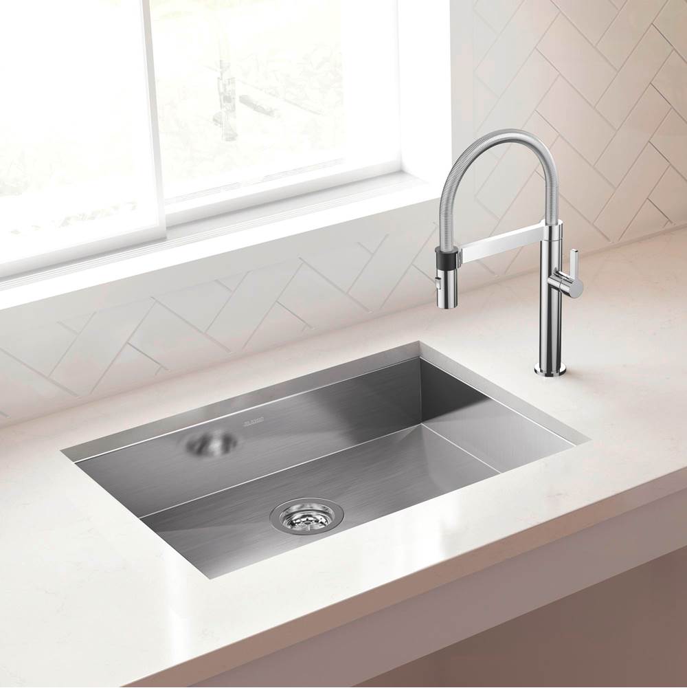 Quatrus R0 25'' Single Bowl Undermount ADA Stainless Steel Kitchen Sink