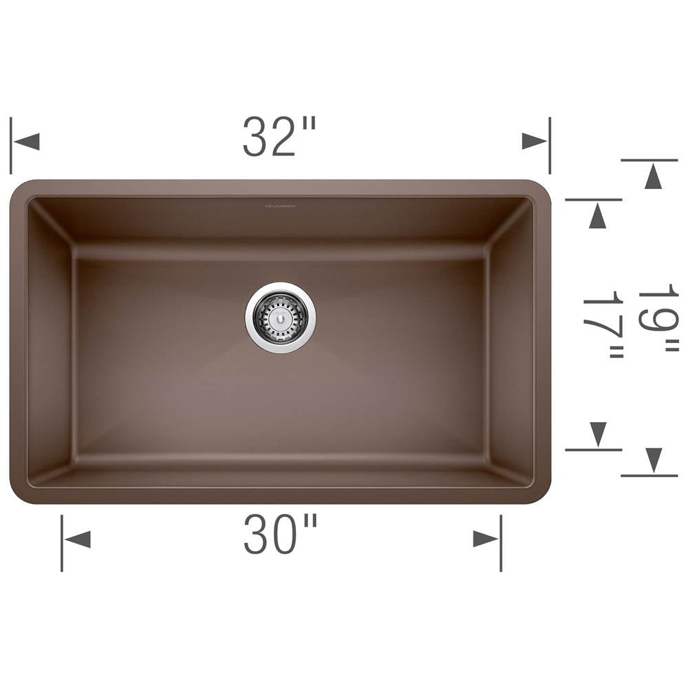 Precis SILGRANIT 32'' Super Single Undermount Kitchen Sink - Cafe