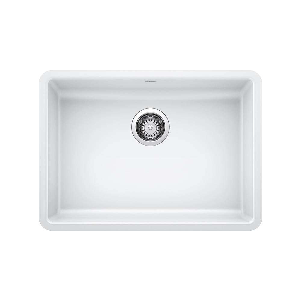 Blanco - Precis SILGRANIT 25'' ADA Single Bowl Undermount Kitchen Sink - White - White