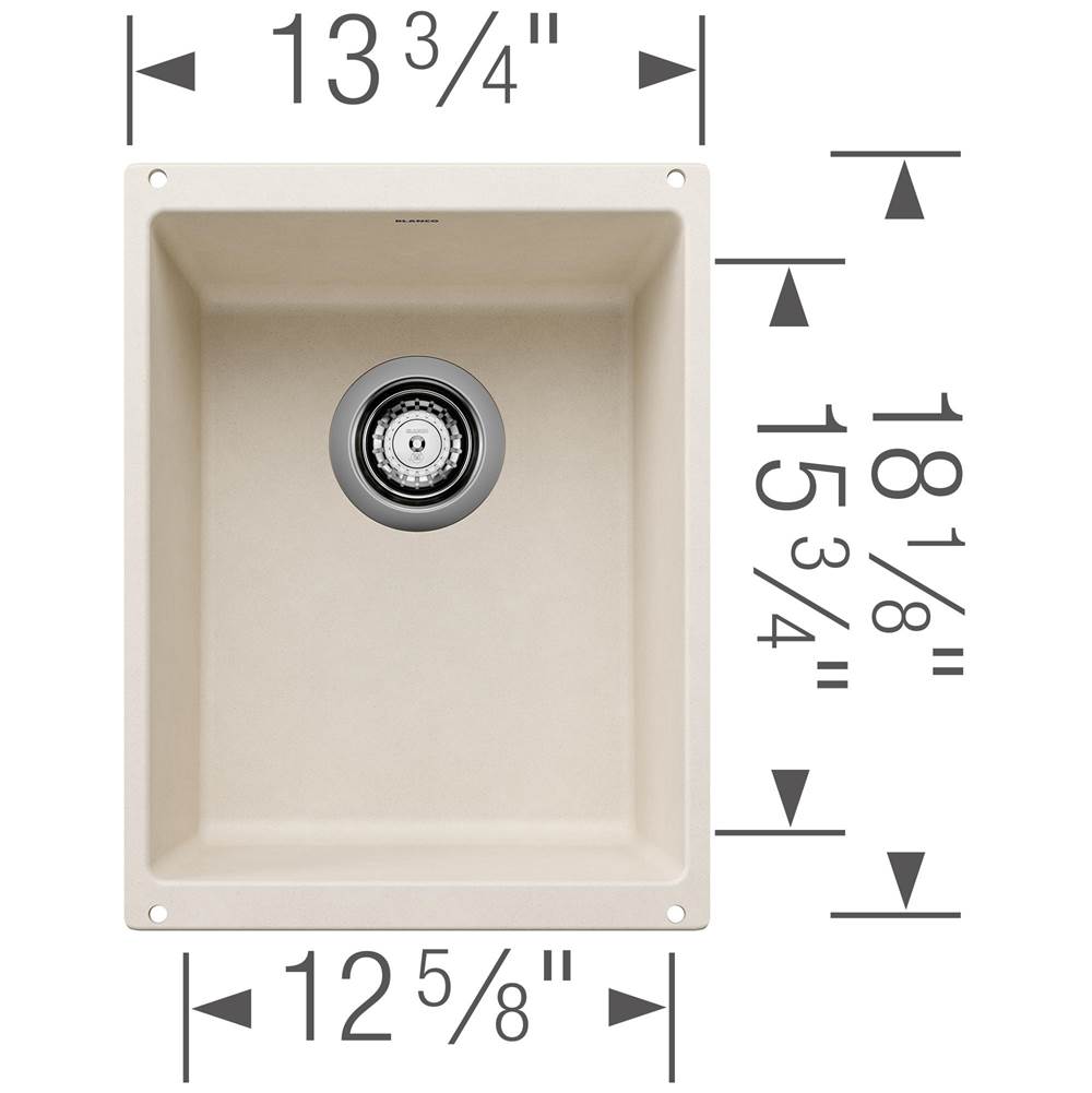 Precis SILGRANIT 13'' Undermount Bar Sink - Soft White