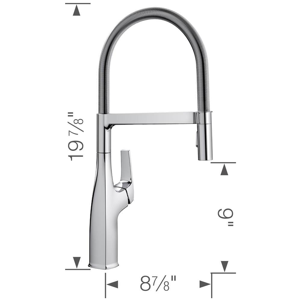 Rivana Semi-Pro Pull-Down Dual-Spray Kitchen Faucet - Chrome