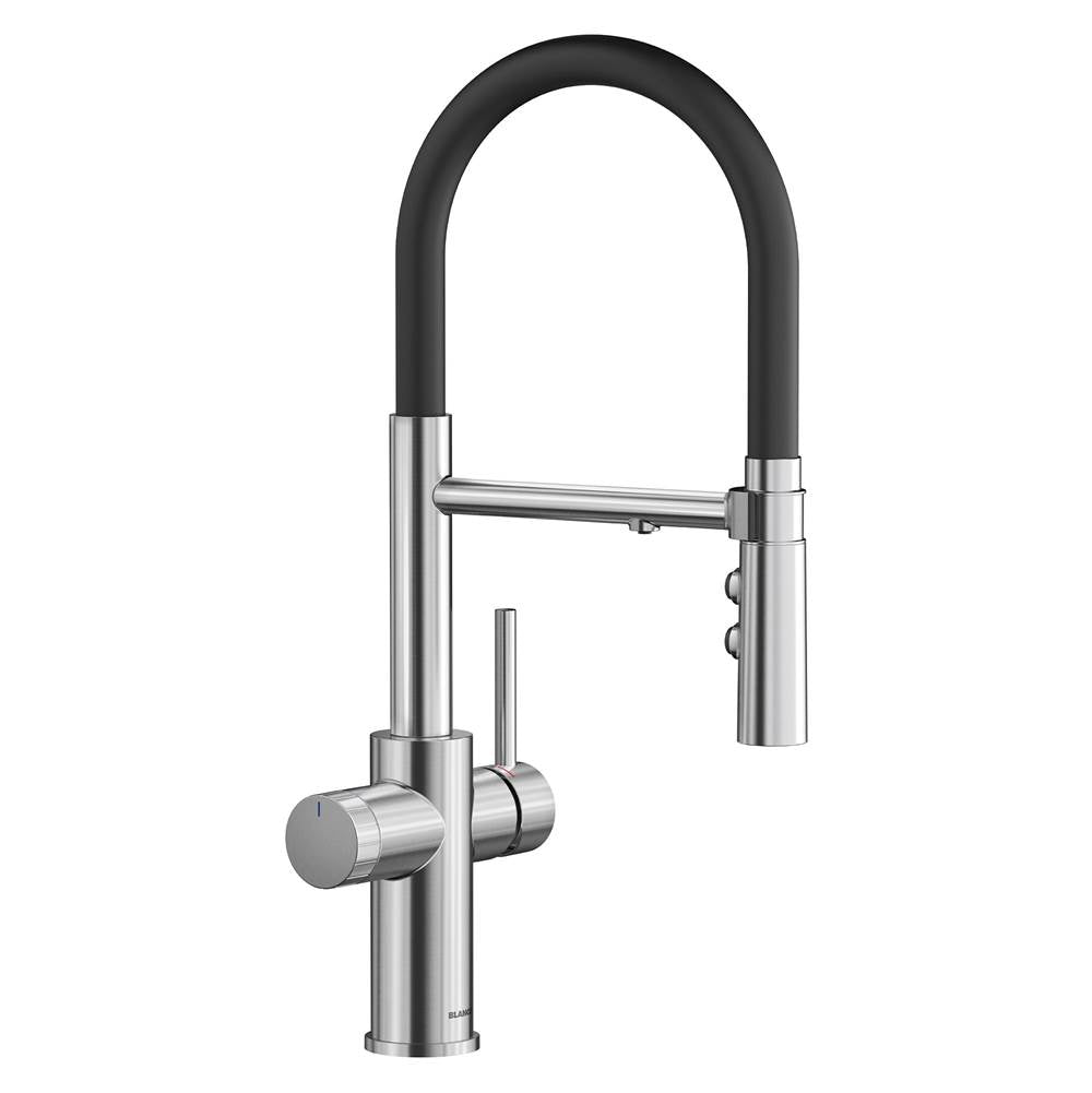 Blanco - Catris Flexo Filter-Ready Semi-Pro Pull-Down Dual-Spray Kitchen Faucet - PVD Steel - PVD Steel